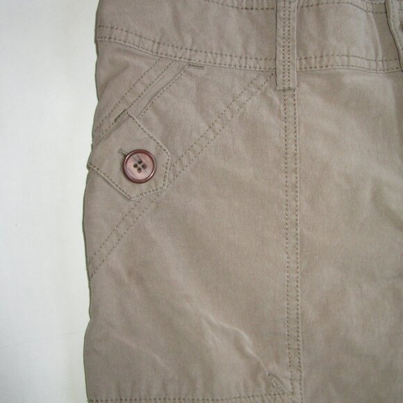Marmot Women's Hiking Outdoor Pants Khaki Cotton Nylon Stretch Roll Up Cuff sz 8 - Picture 4 of 11